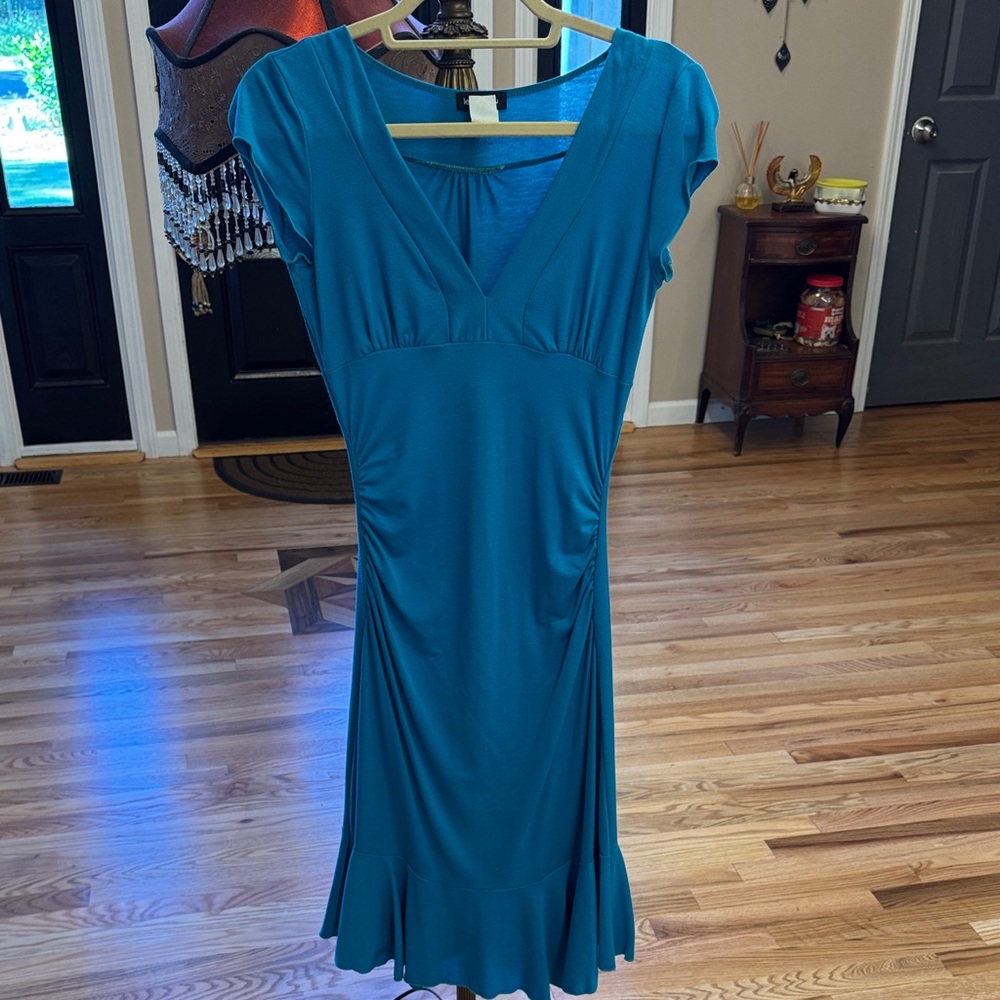 Le Chateau Teal Midi Dress